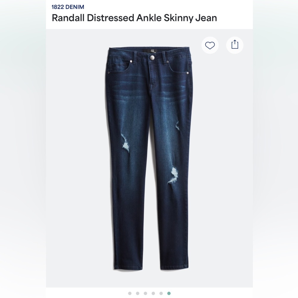 NWT✨ 1822 Denim Randall Distressed Ankle Skinny Jeans size 4